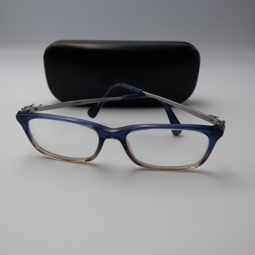 Coach HC6110 Frames only blue/beige + Coach hard shell case EUC